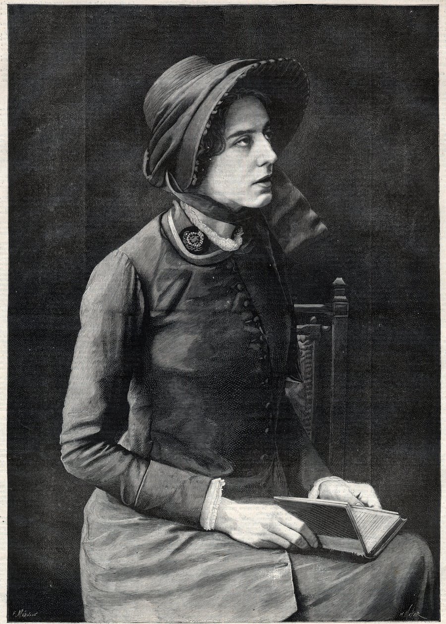 Miss Kate Booth (Catherine Booth-Clibborn (Booth Clibborn), marechale of the Salvation Armee (1858-1955) - Gravação por Navellier em "The Illustrous Diary" de 1891 de Edouard Felicien Eugene Navellier