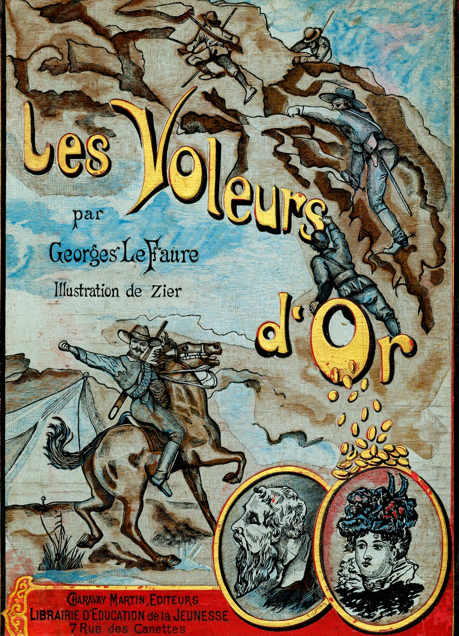 Capa de um romance de aventura: Les Thieves d
