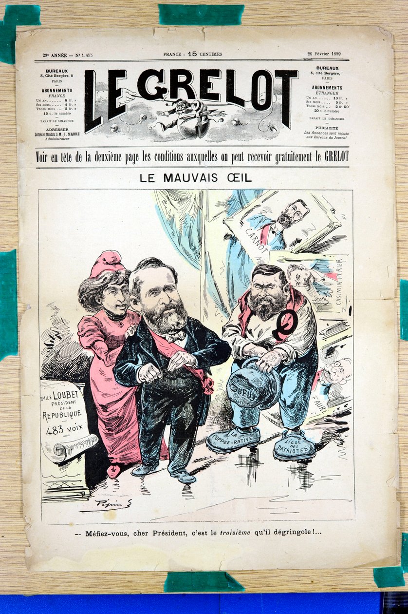 Capa do "Le Grelot", sátira colorida de Edouard Guillaumin Pepin
