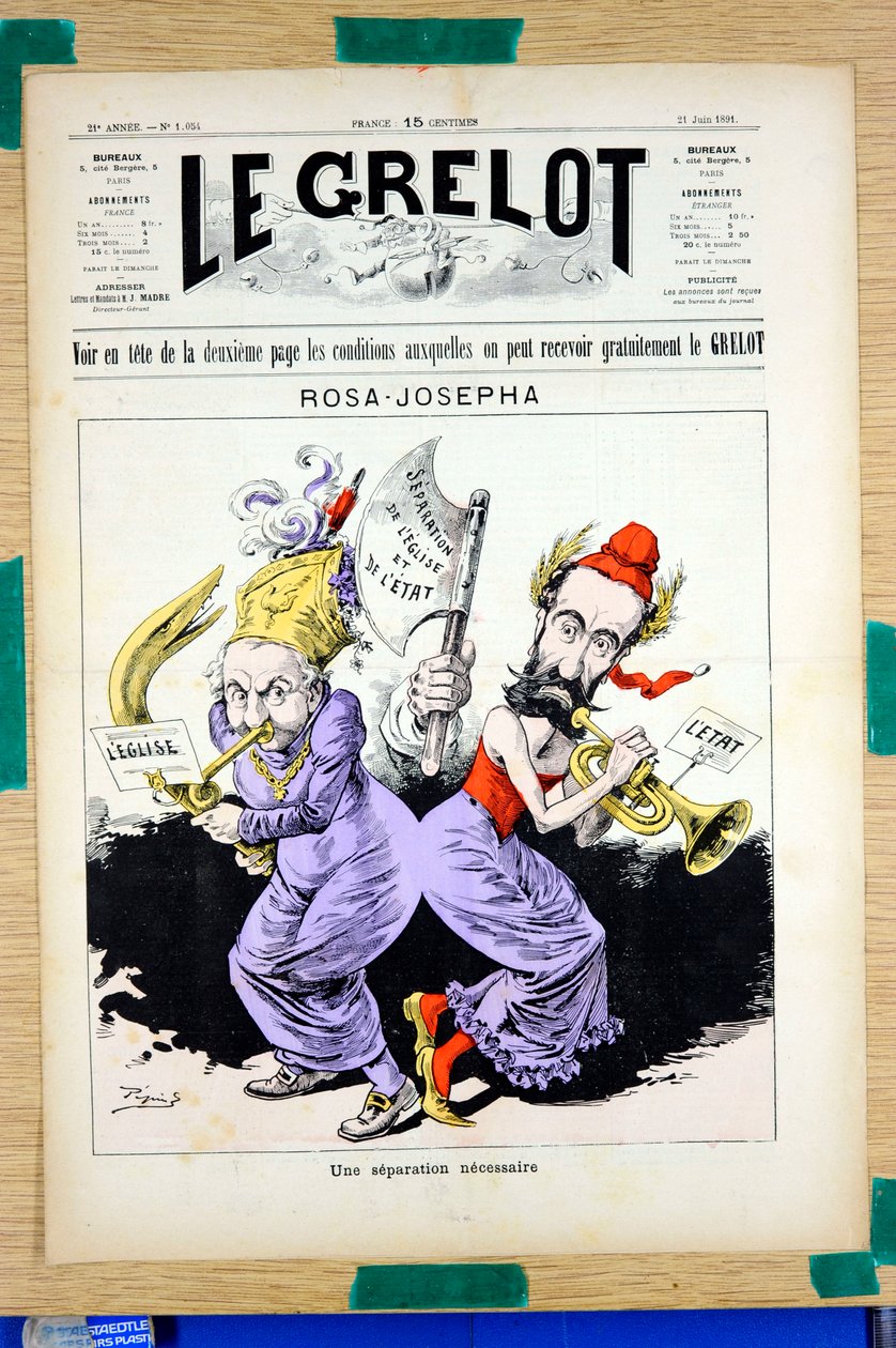 Capa do "Le Grelot", número 1054, Satirique en Couleurs de Edouard Guillaumin Pepin
