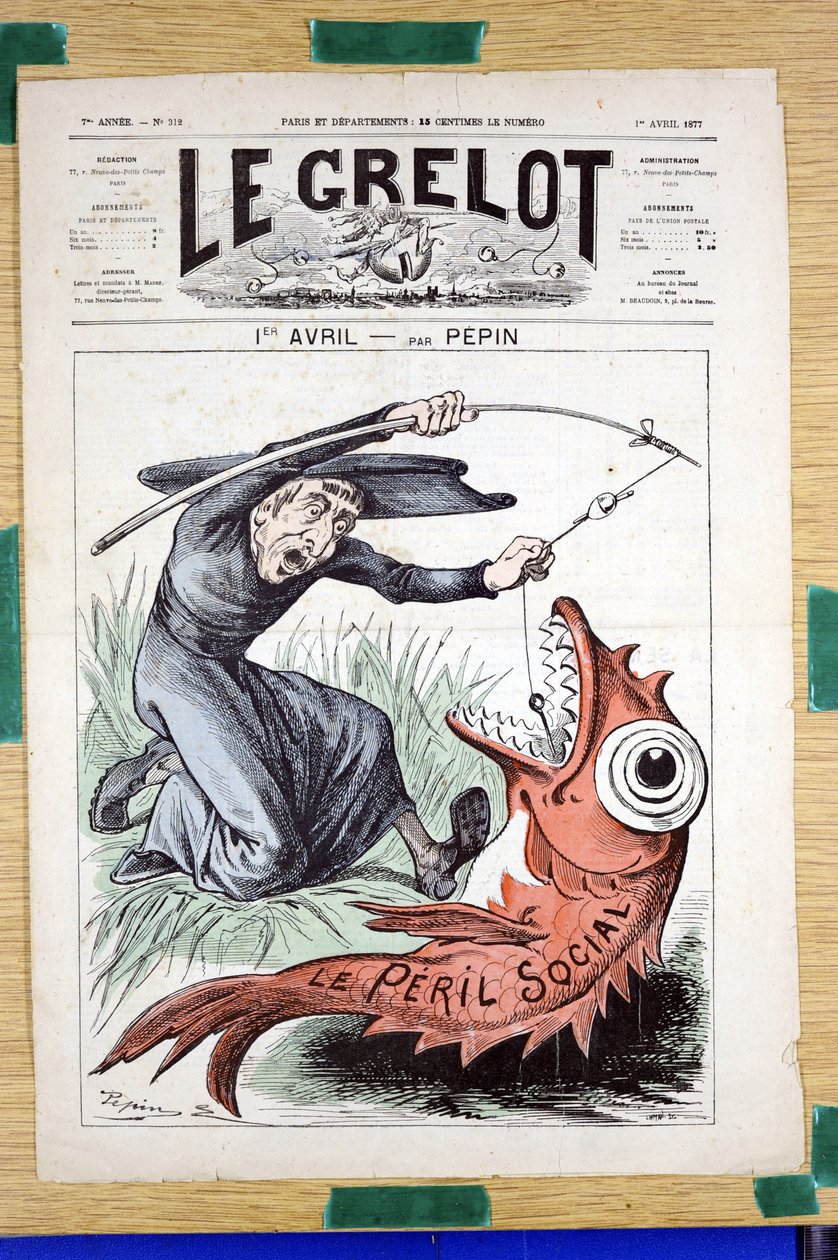 Capa do "Le Grelot", número 312, Satirique en Couleurs de Edouard Guillaumin Pepin