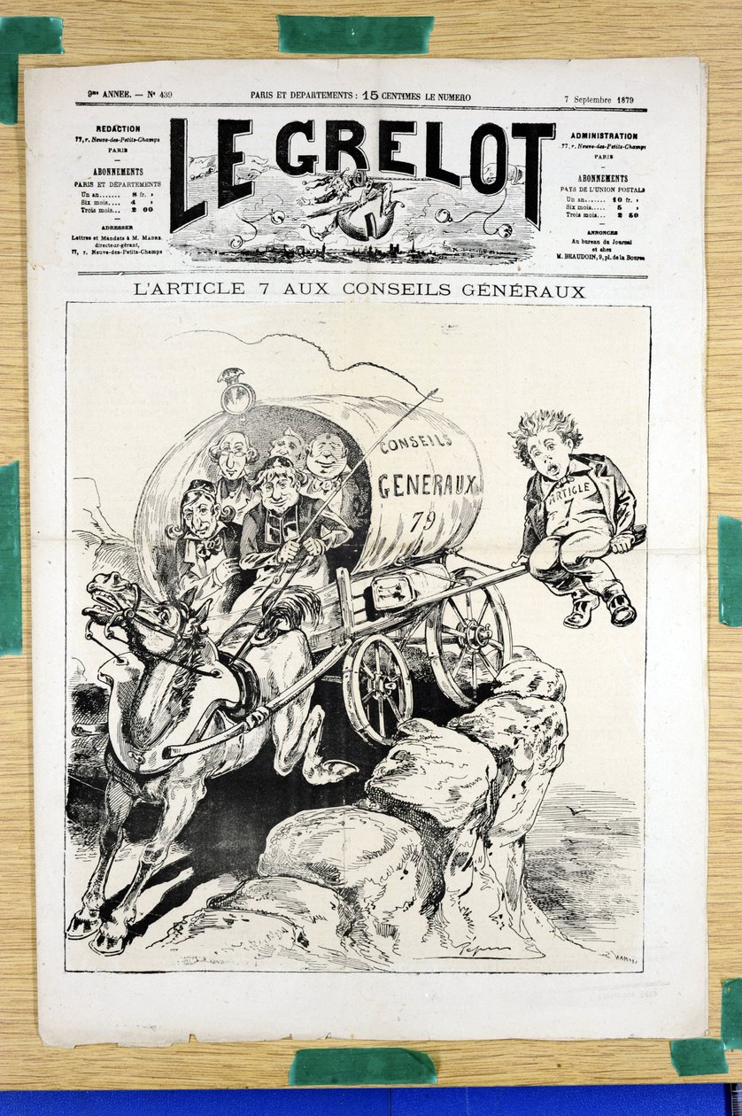 Capa do "Le Grelot", número 439, Satirique en Couleurs de Edouard Guillaumin Pepin