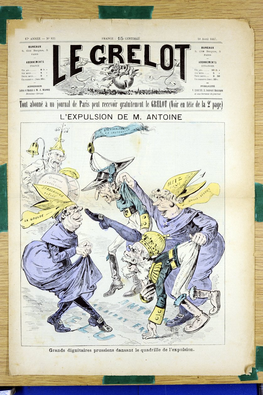 Capa do "Le Grelot", número 835, Satirique en Couleurs de Edouard Guillaumin Pepin
