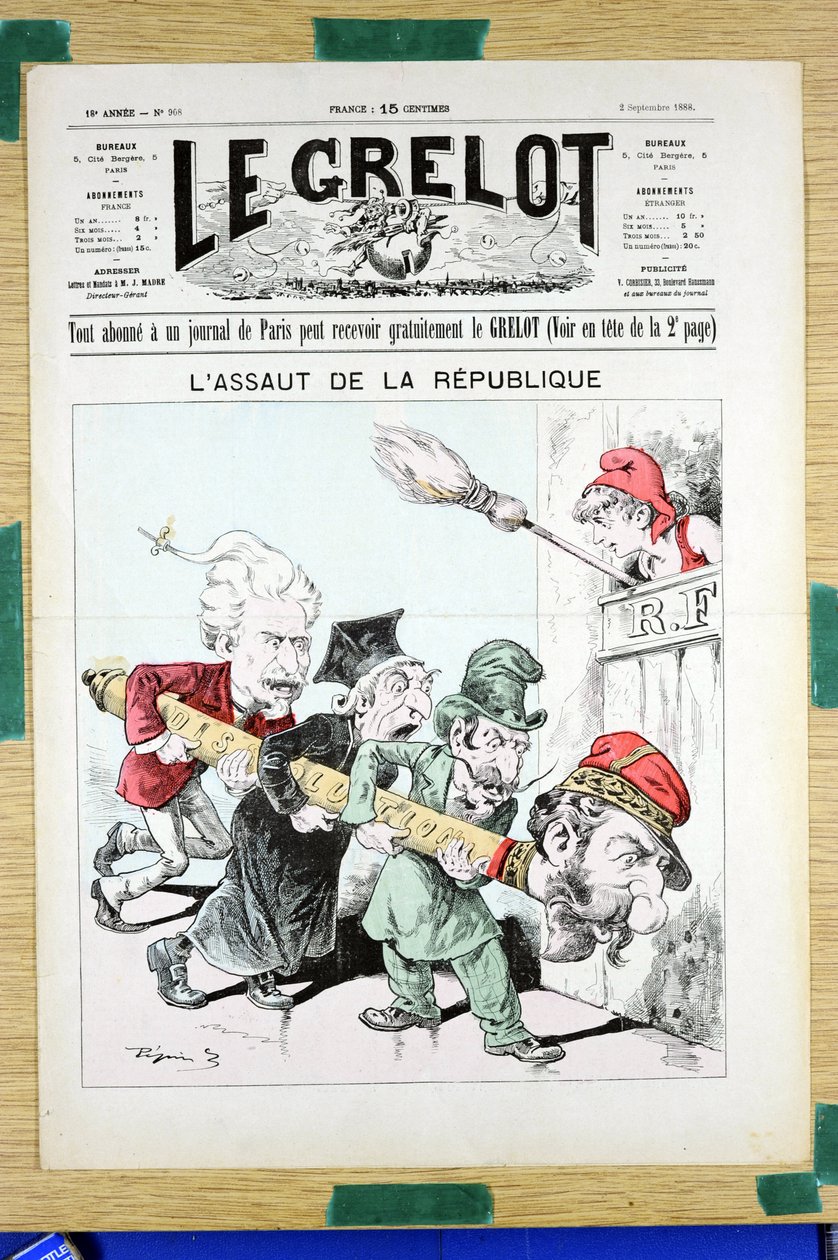 Capa do "Le Grelot", número 908, Satirique en Couleurs de Edouard Guillaumin Pepin