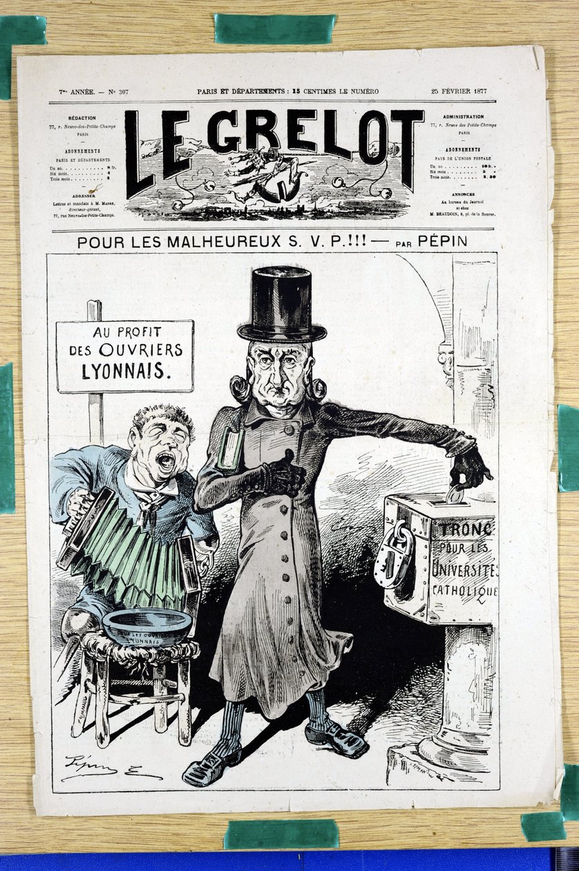 Capa do "The Grelot", número 307, Satirique en Colours de Edouard Guillaumin Pepin