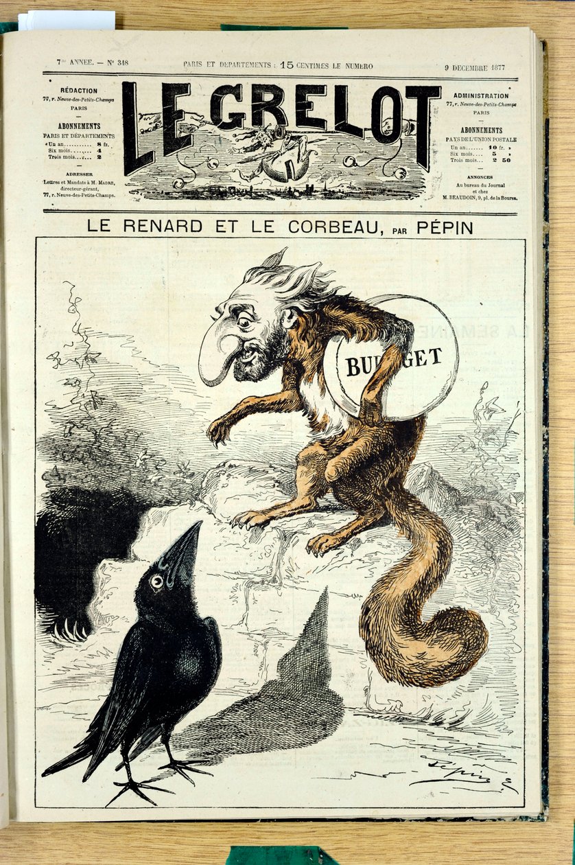 Capa do "The Grelot", número 348, Satirique en Couleurs de Edouard Guillaumin Pepin
