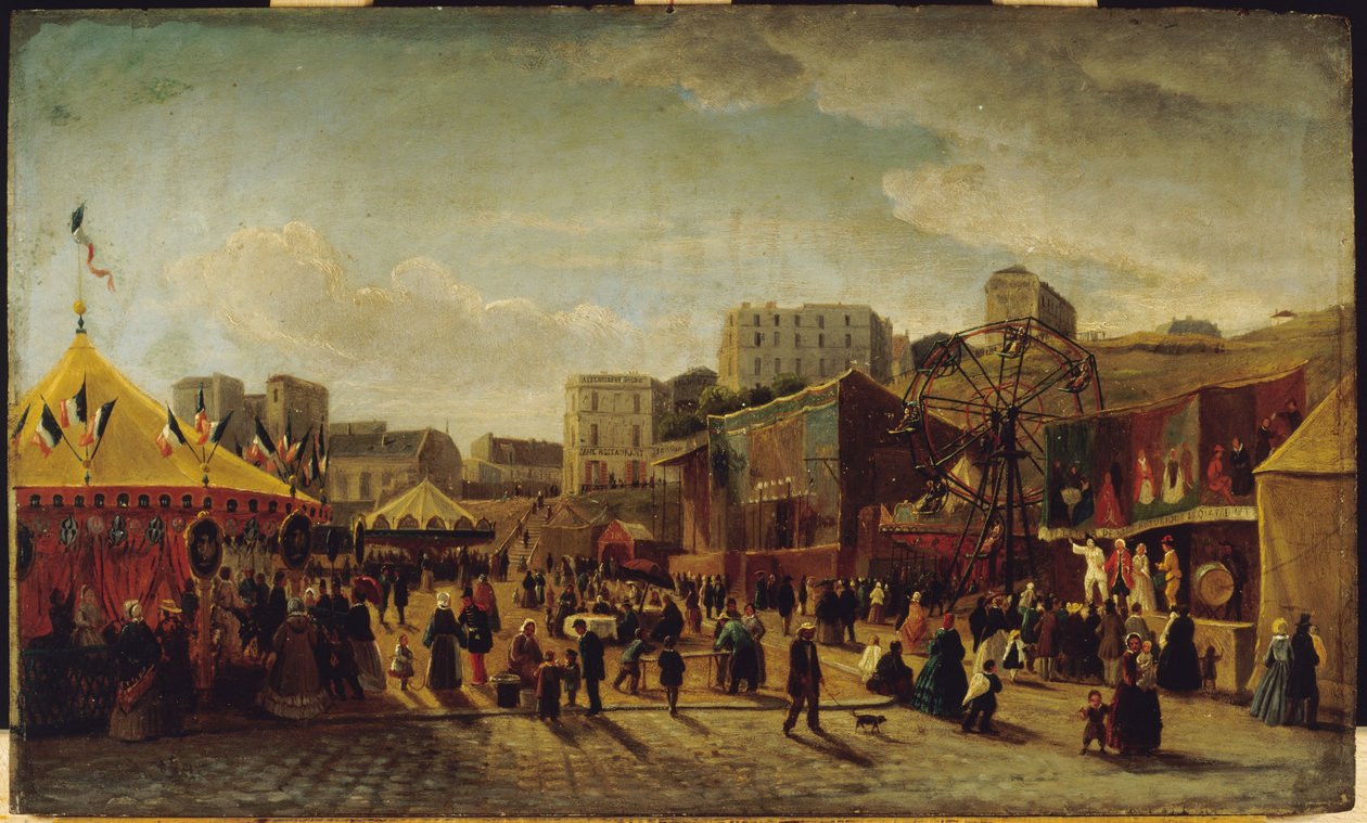 Parque de diversões, Place Saint-Pierre, Montmartre de Edouard Hubert