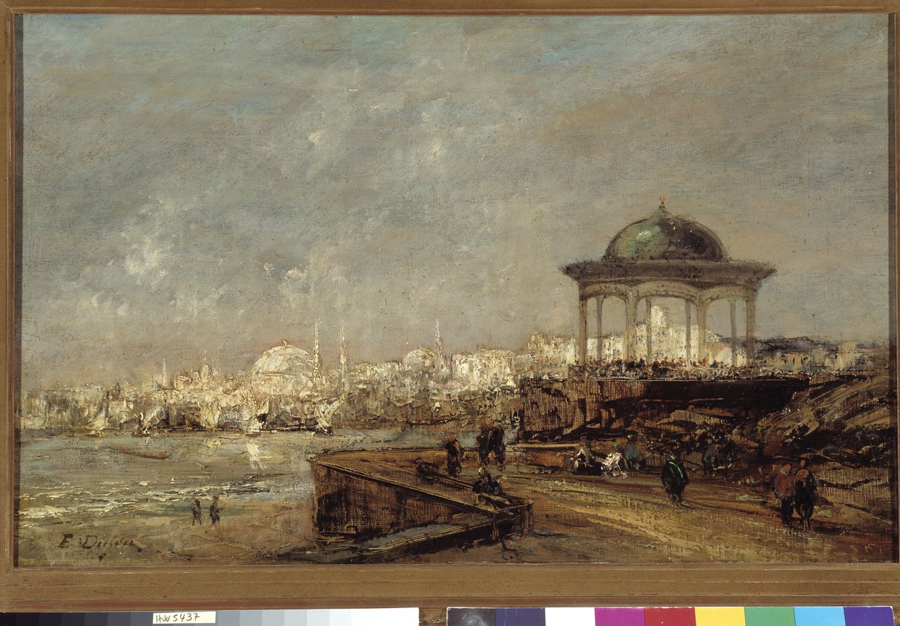 Kiosk em Stamboul em Istambul (Constantinopla) na Turquia Pintura de Edouard Jacques Dufeu (1840-1900) Menção obrigatória: Fondação de colecções em de Provence, Marselha de Edouard Jacques Dufeu