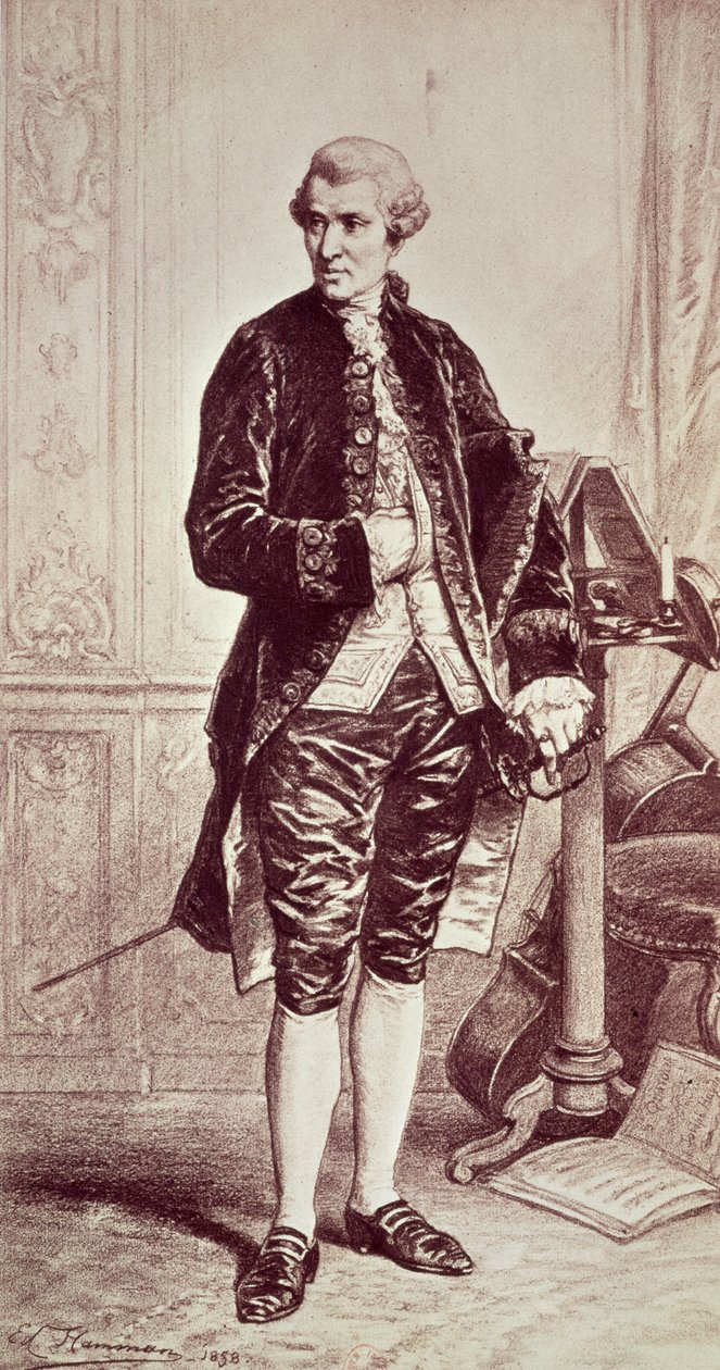 Joseph Hadyn (1732-1809) 1858 (gravura) de Edouard Jean Conrad Hamman