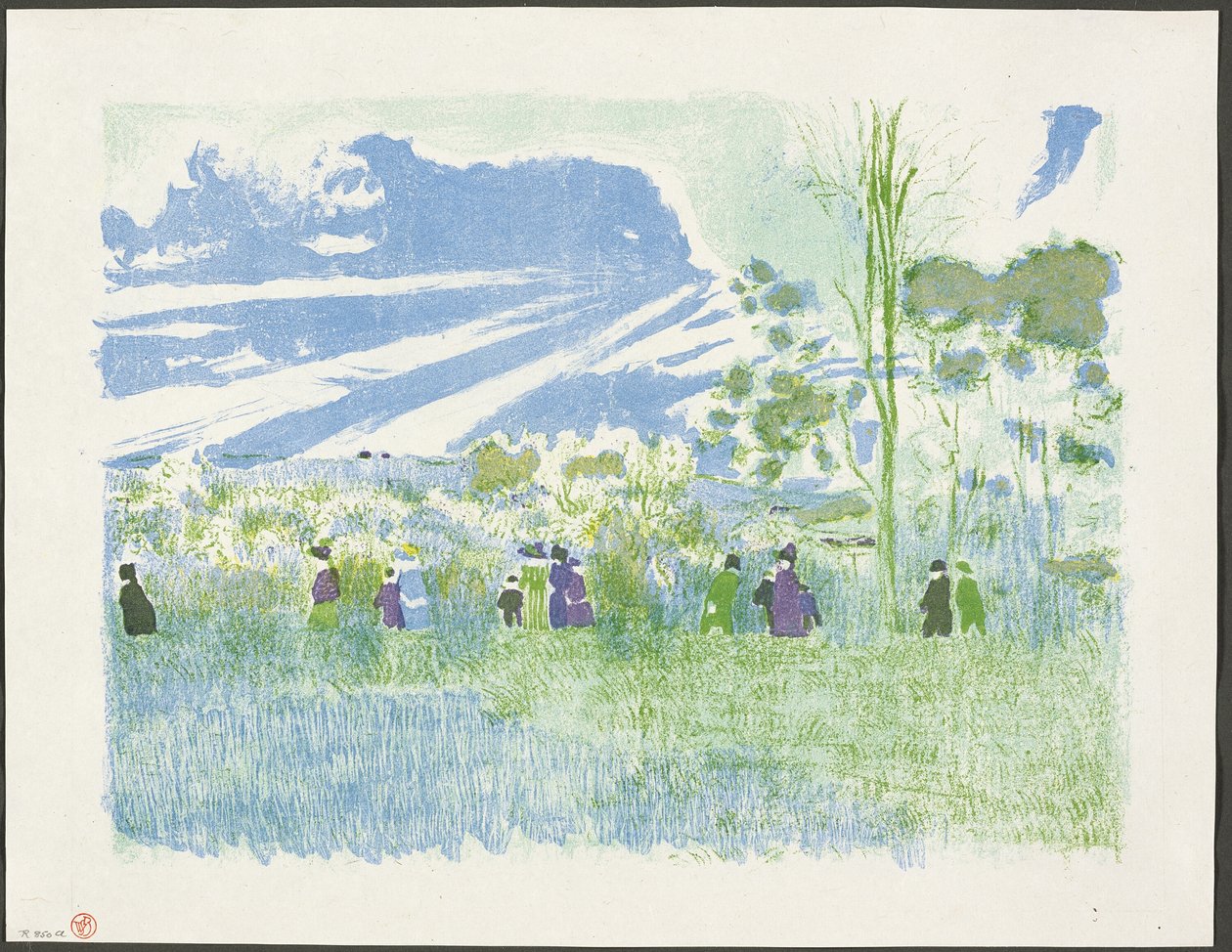Across the Fields, prato três de Paisagens e interiores de Édouard Jean Vuillard