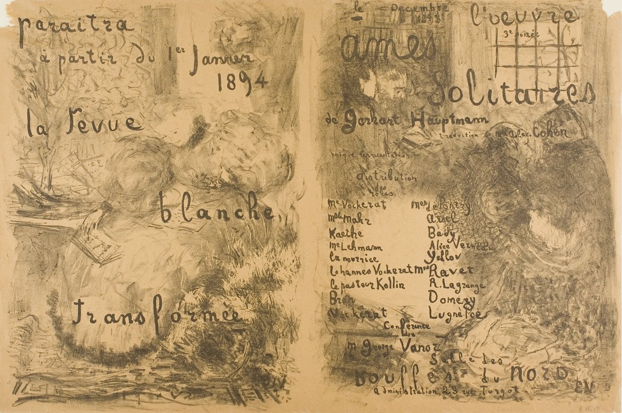 "La Revue Blanche" Almas transformadas e solitárias de Édouard Jean Vuillard