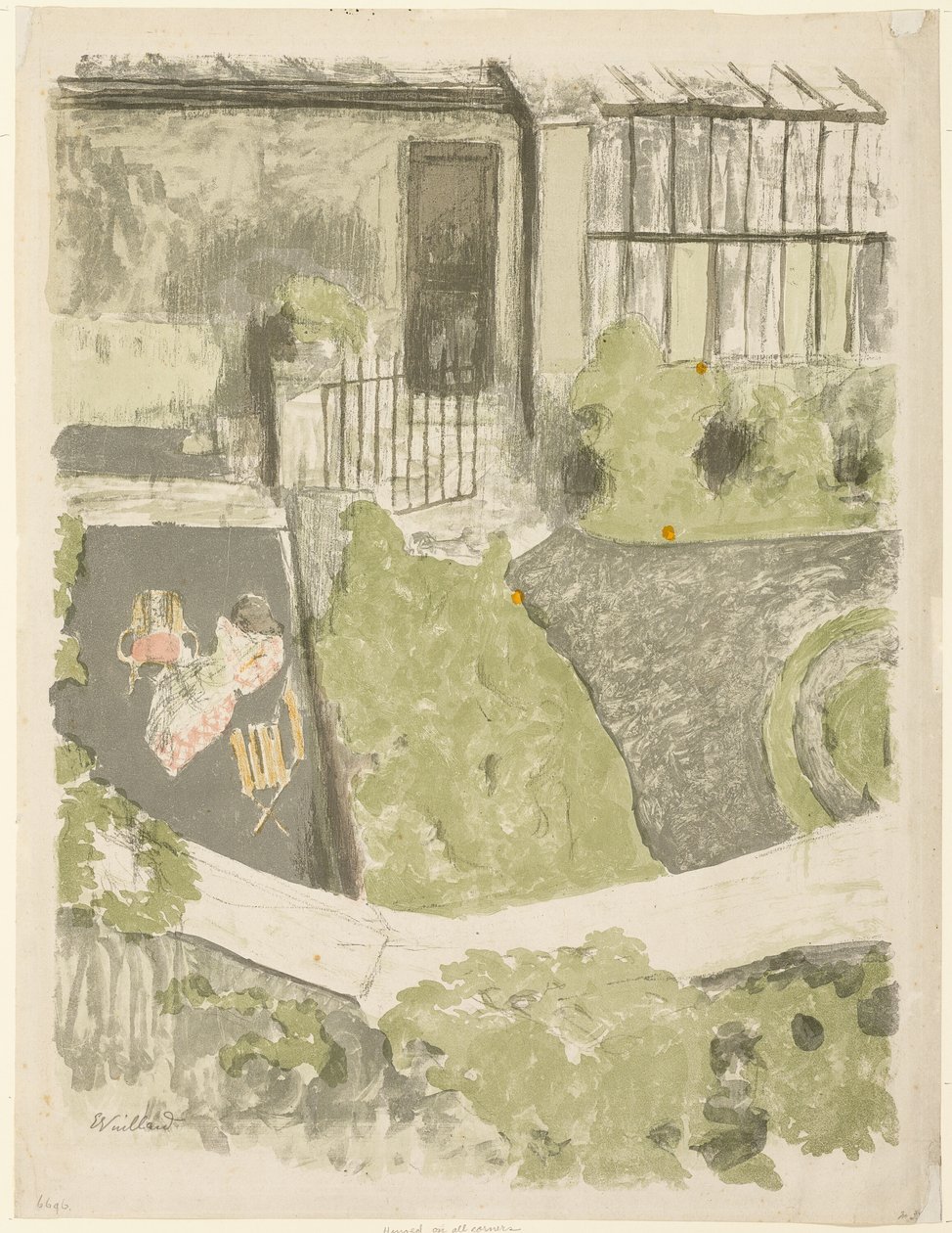 O jardim em frente ao estúdio de Édouard Jean Vuillard