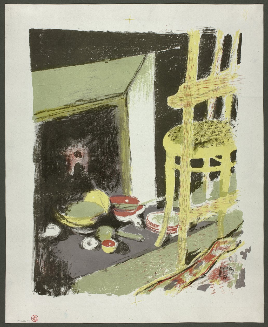 A Lareira, prato oito de Paisagens e Interiores de Édouard Jean Vuillard