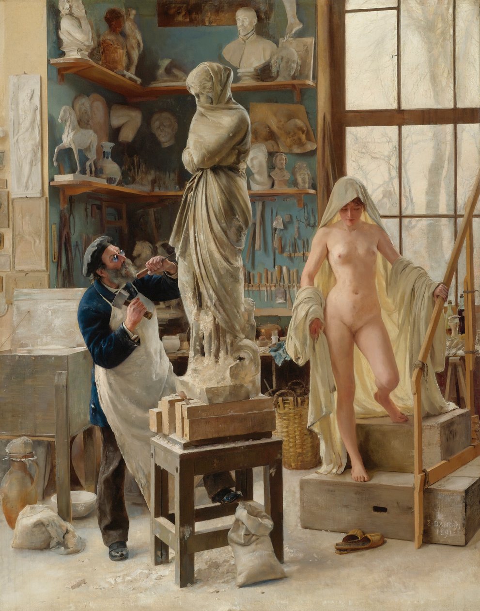 Francês:  Une Restauration Uma Restauração de Edouard Joseph Dantan