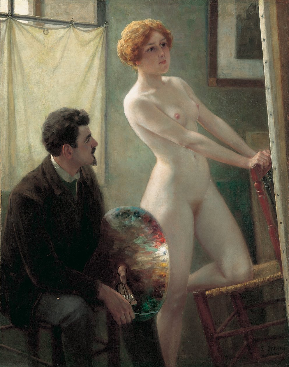 Atelier do pintor, 1885 de Edouard Joseph Dantan