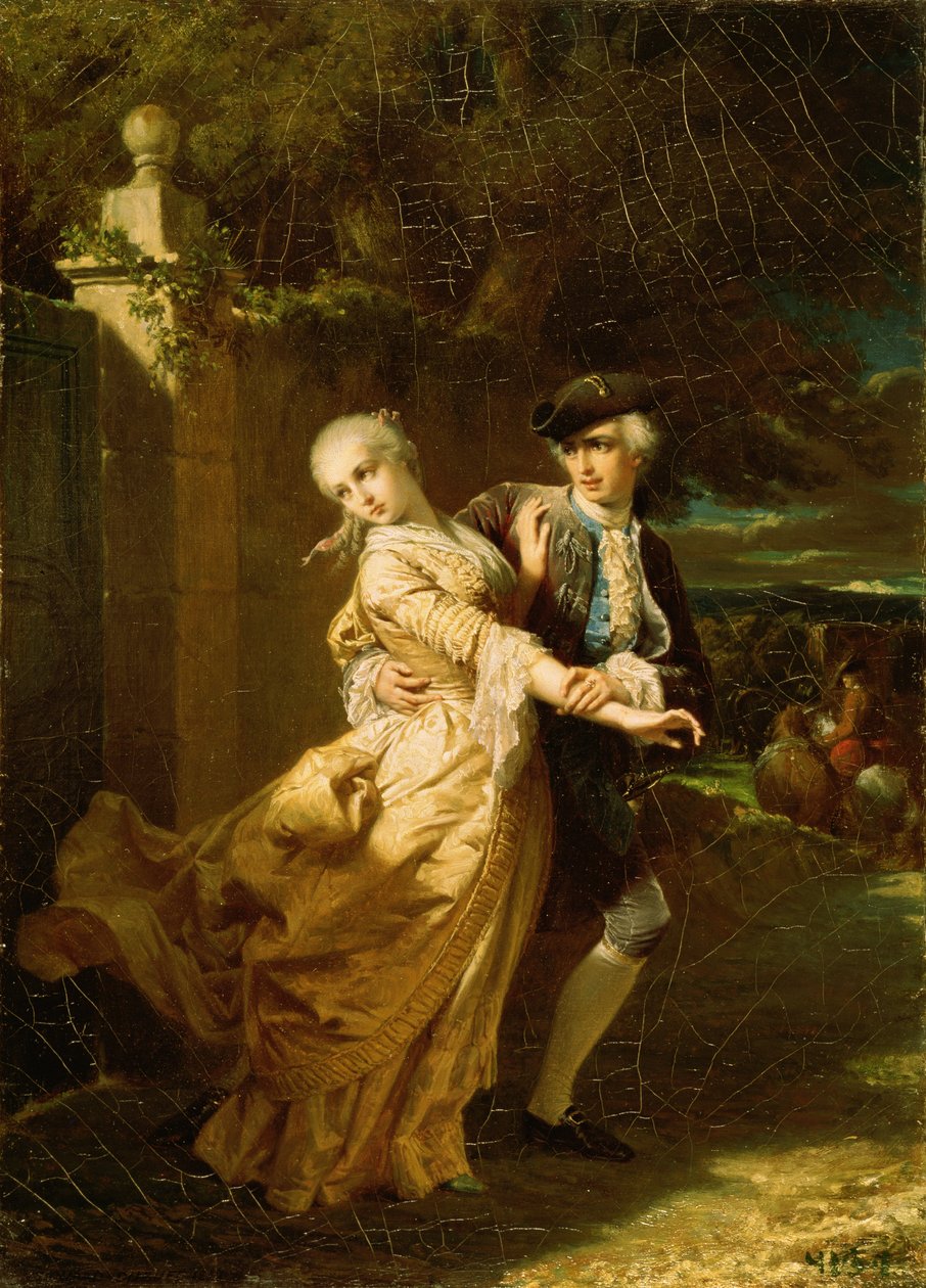 Lovelace abduzindo Clarissa Harlowe de Edouard Louis Dubufe