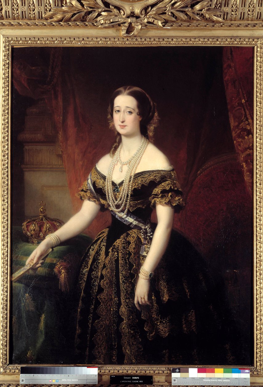 Retrato de Eugenia, Impressão dos franceses (óleo sobre tela) de Edouard Louis Dubufe