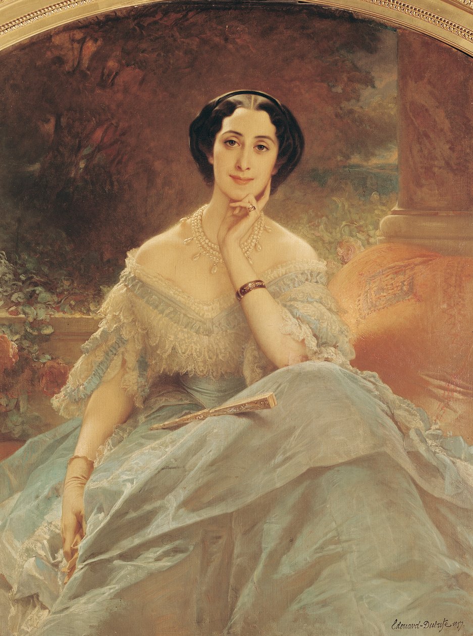 Retrato da Condessa de Hallez-Claparede, 1857 de Edouard Louis Dubufe