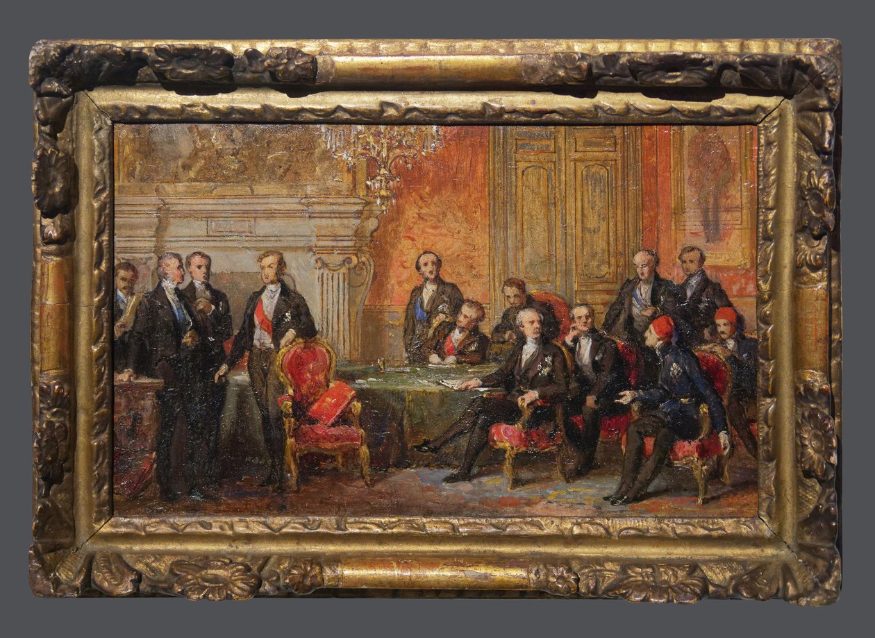 O Congresso de Paris, de 25 de fevereiro a 30 de março de Edouard Louis Dubufe