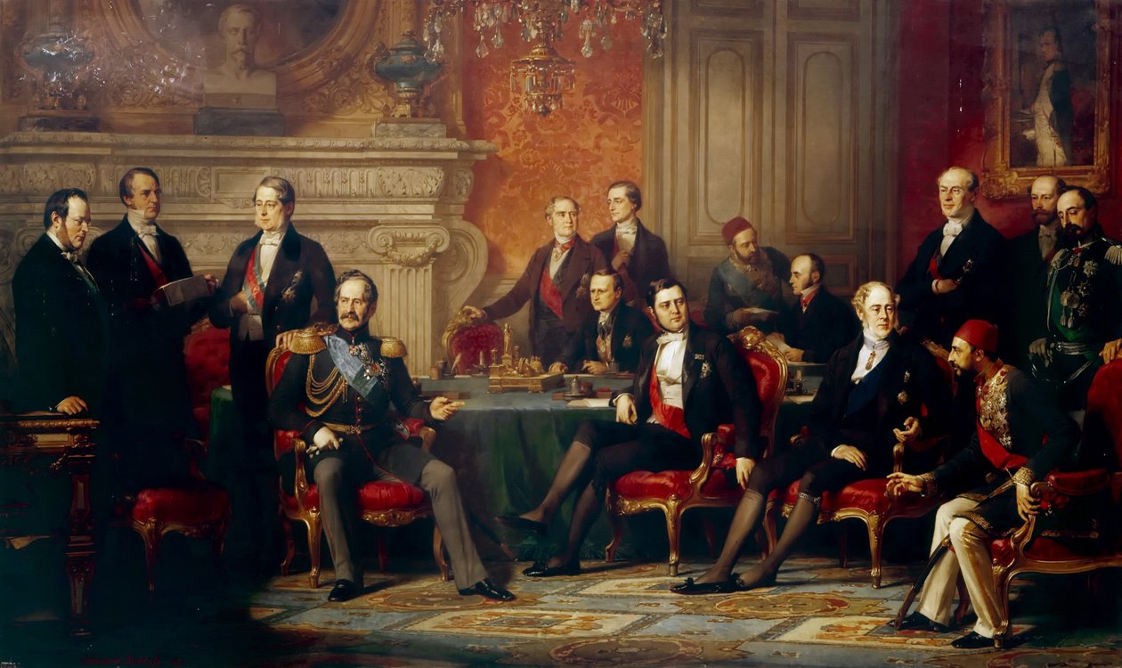 O Congresso de Paris em 1856 de Edouard Louis Dubufe