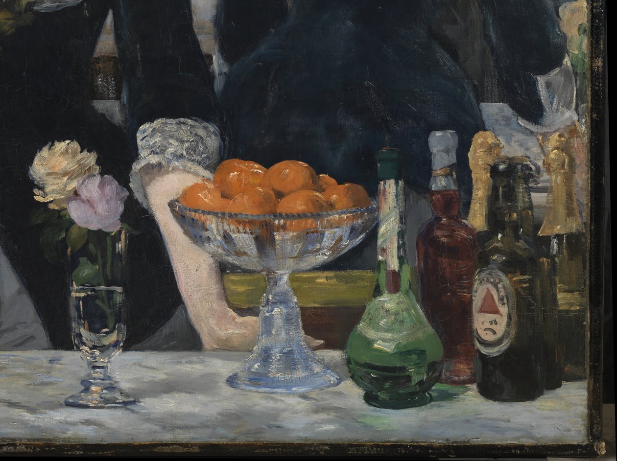 Um bar no Folies-Bergere, 1881-82 (detalhe de 2536) de Édouard Manet