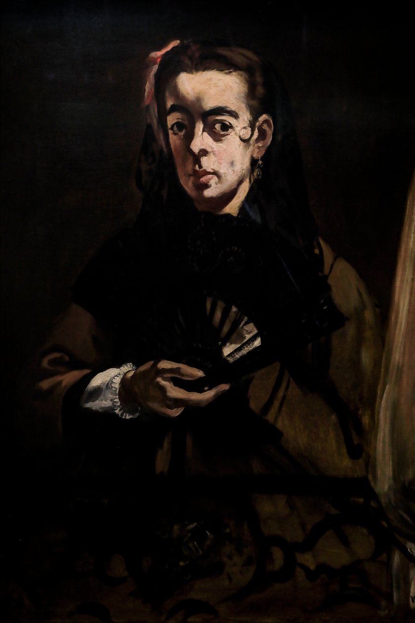 Angelina também disse como : Uma senhora na janela 1865 (Óleo sobre tela) de Édouard Manet