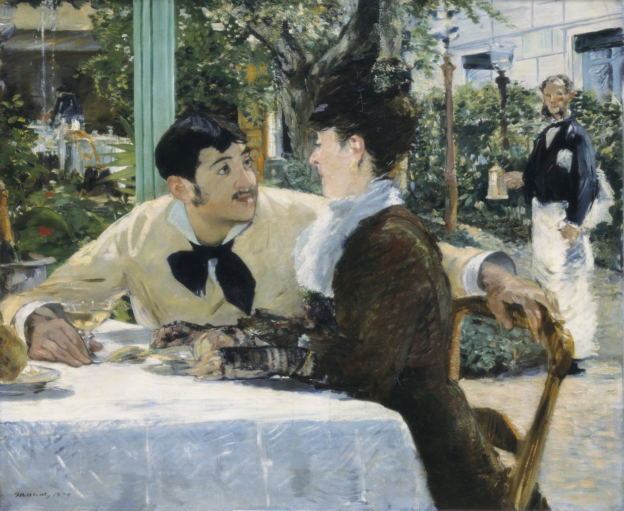 Em Pere Lathuille. 1879 (óleo sobre tela) de Édouard Manet