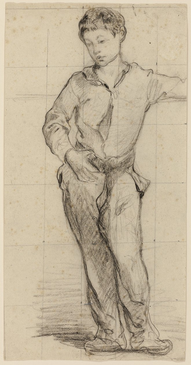 Atribuída a Édouard Manet - Jovem de pé (Léon Leenhoff) (frente), 1864-65 de Édouard Manet