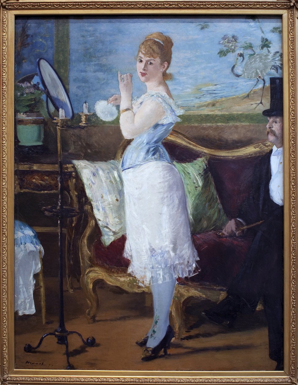 Babe. (Retrato da atriz Henriette Hauser, conhecida como Citron, no papel de Nana, personagem prostituta em romances de Emile Zola (1840-1902). Pintura de Edouard Manet (1832-1883), óleo sobre tela de Édouard Manet