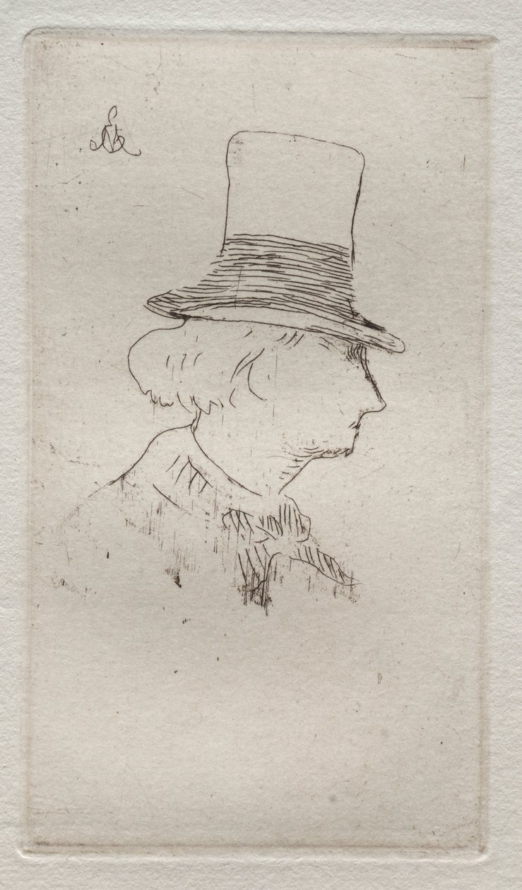 Baudelaire de perfil. de Édouard Manet