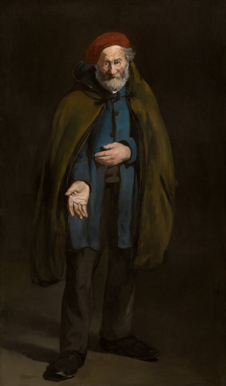Mendigo com um casaco de lona (Filósofo) de Édouard Manet