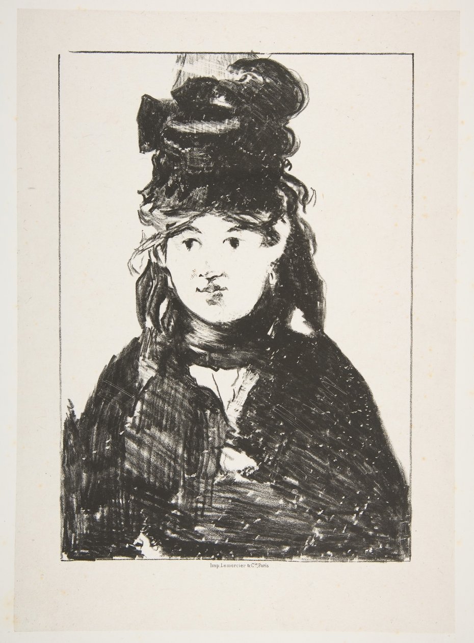 Berthe Morisot In Black, 1872-74. de Édouard Manet