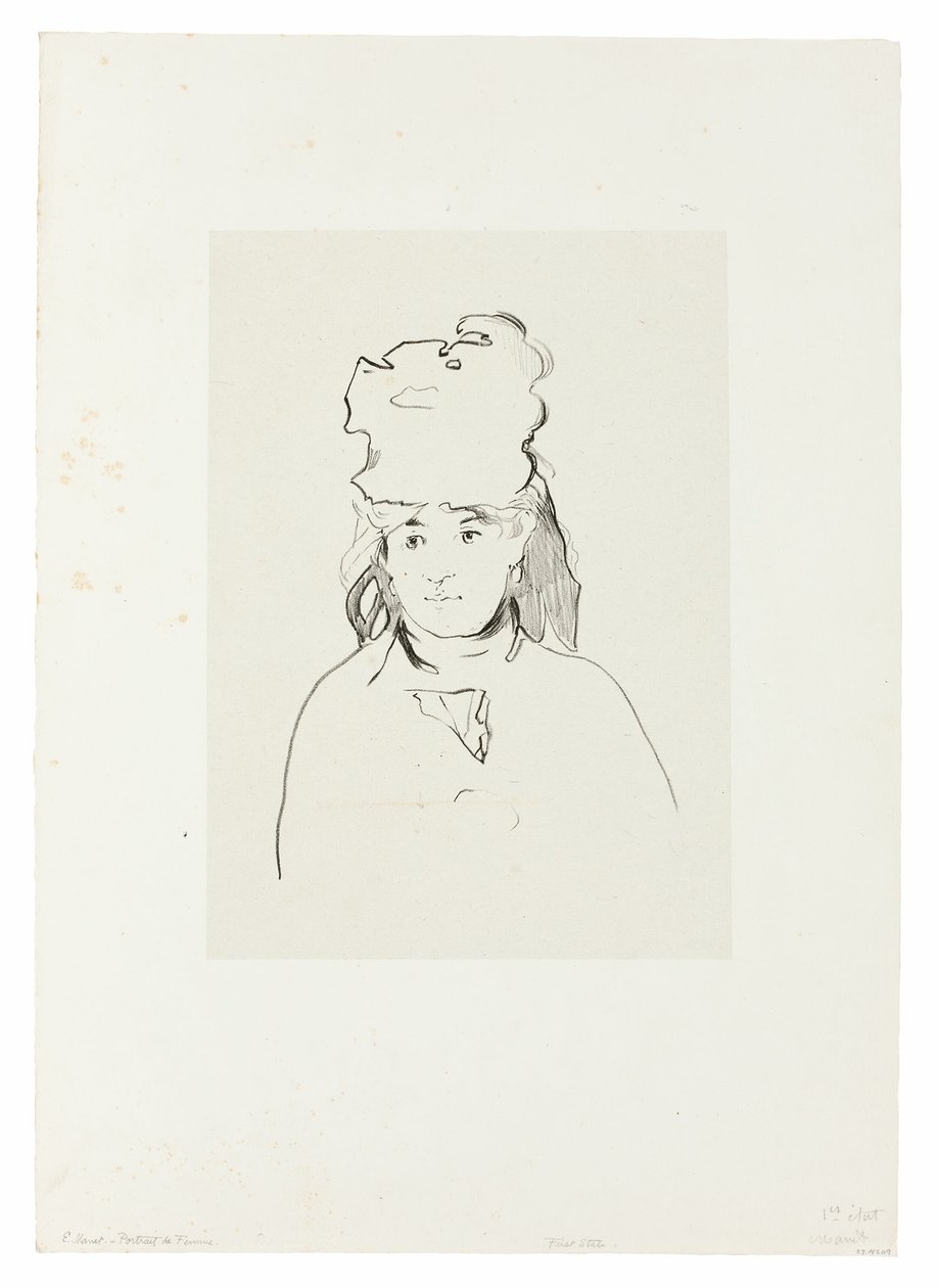 Berthe Morisot em silhueta de Édouard Manet