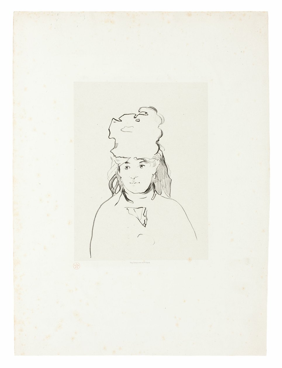 Berthe Morisot em silhueta de Édouard Manet