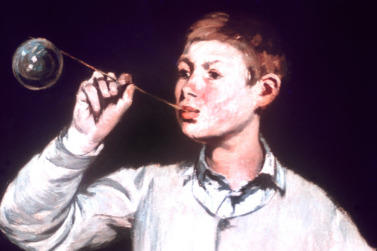 Bolhas de sopro do menino, detalhe, 1867 de Édouard Manet