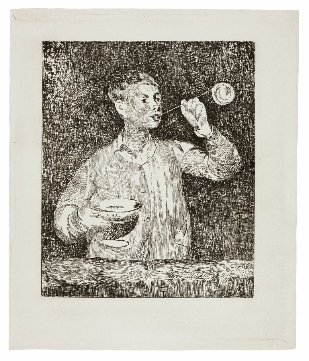 Menino soprando bolhas de sabão de Édouard Manet
