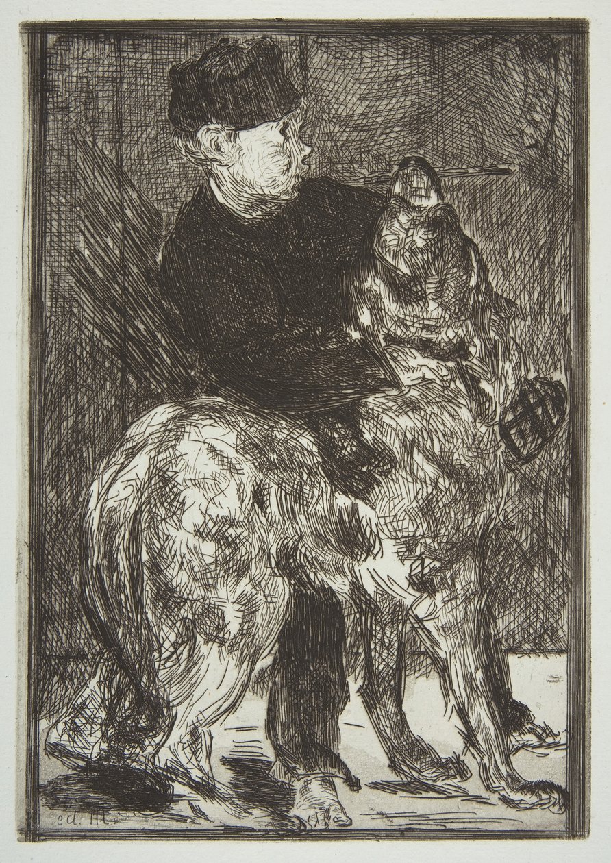 Menino e cachorro, 1862. de Édouard Manet