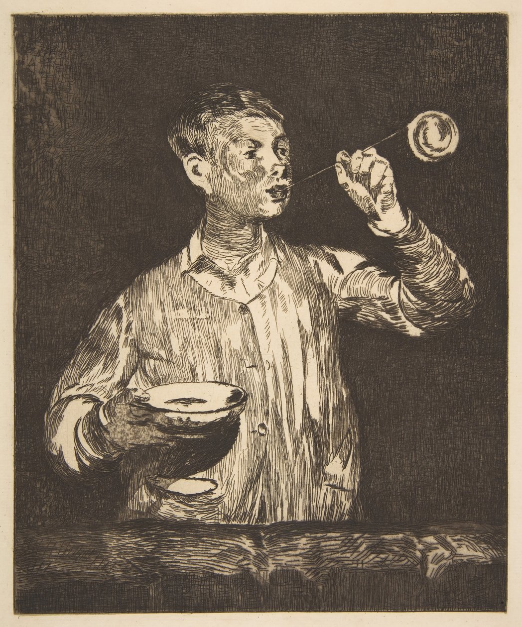 Menino com bolhas de sabão, 1867-69. de Édouard Manet