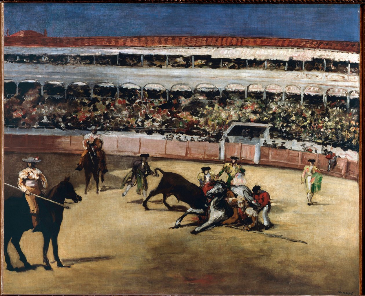 Luta de touros - 1865-1866. Óleo sobre tela de Édouard Manet