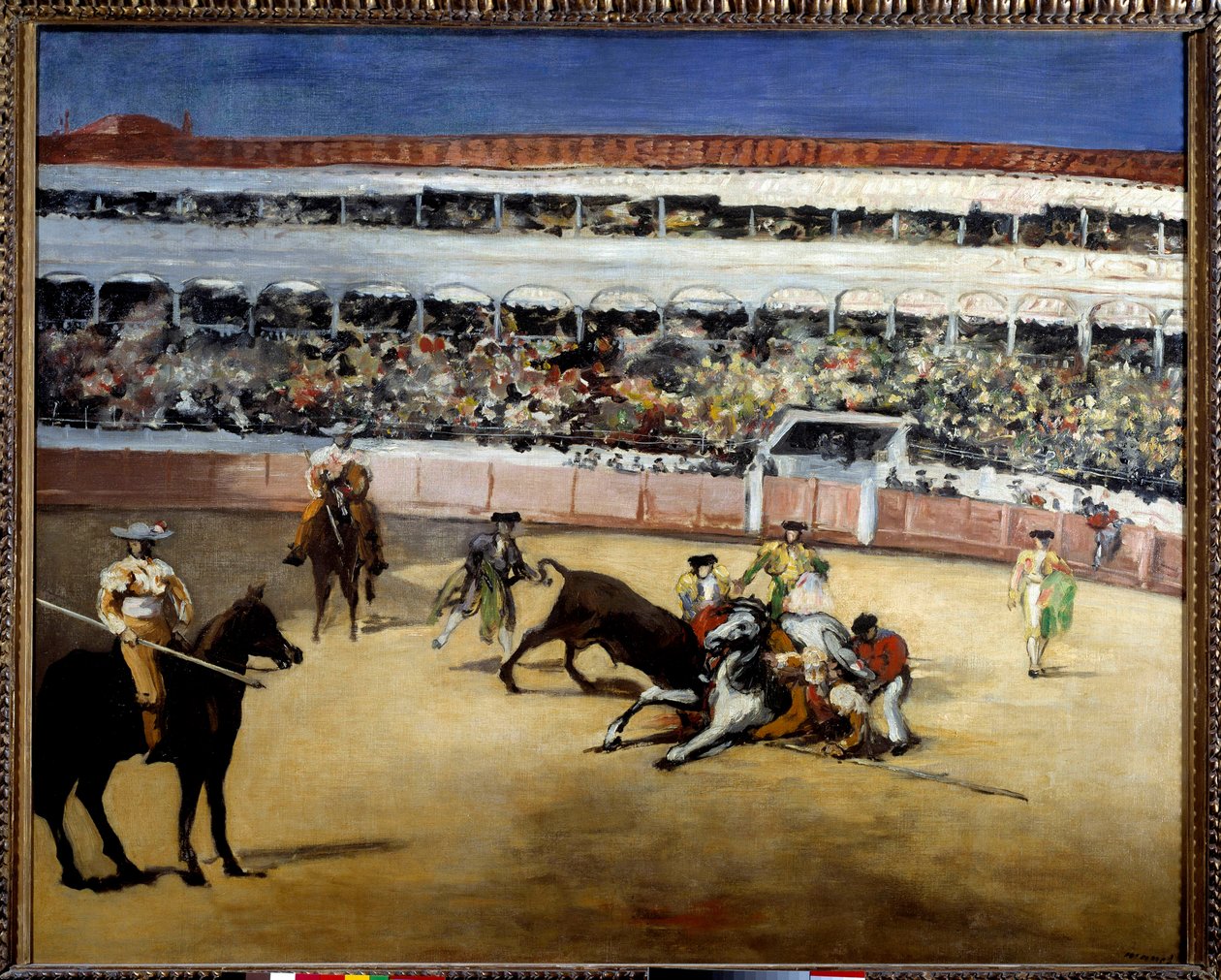 Os touros lutam. Representação de uma tourada. Pintura por Edouard Manet (1832-1883) de Édouard Manet