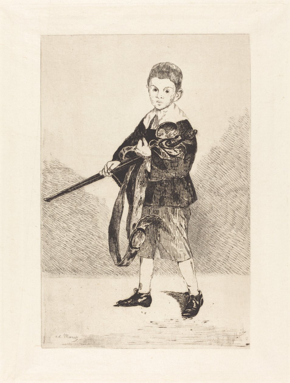 Criança com espada, virada para a esquerda Criança com espada, virada para a esquerda, 1862. de Édouard Manet
