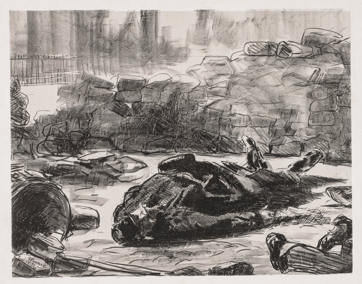 Guerra Civil (Cena da Comuna de Paris) de Édouard Manet