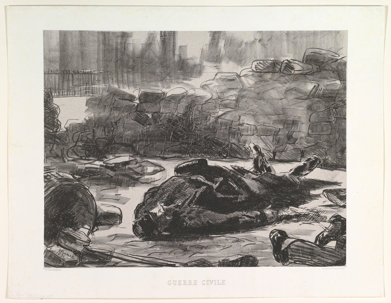 Guerra Civil Guerra Civil, 1871-73, publicada em 1874. de Édouard Manet