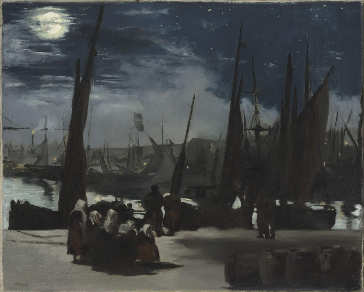 Luar no porto de Boulogne Luar no porto de Boulogne, 1869. de Édouard Manet