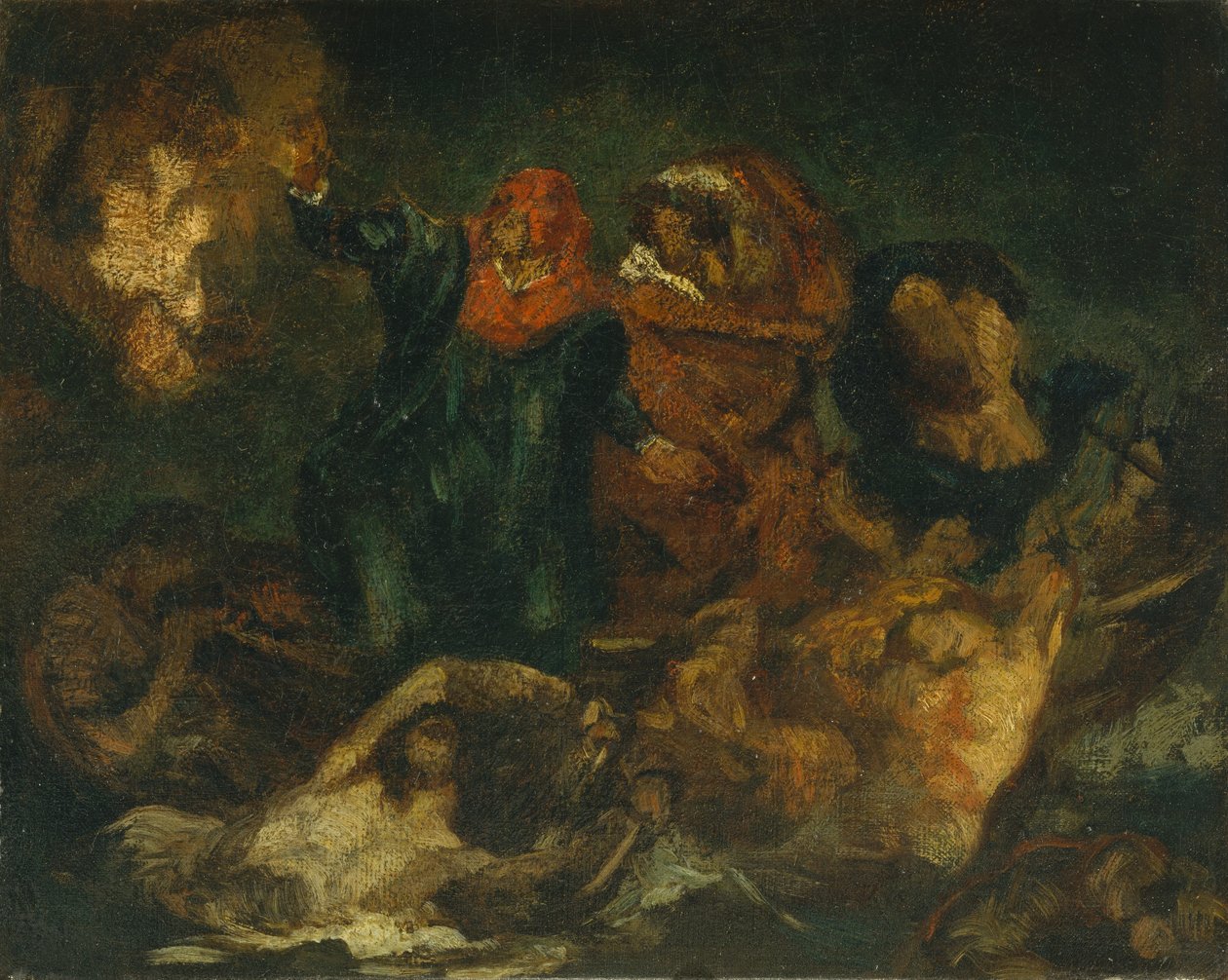 Copie após Delacroixs Bark of Dante, ca. 1859 de Édouard Manet
