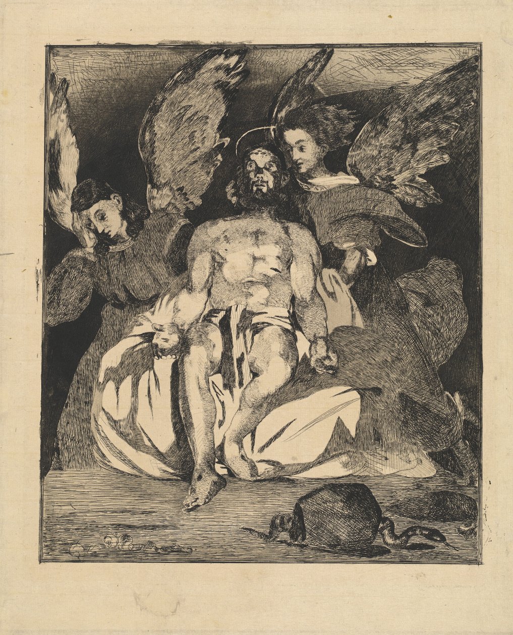 Cristo morto com anjos Cristo aux anges, 18661867. de Édouard Manet
