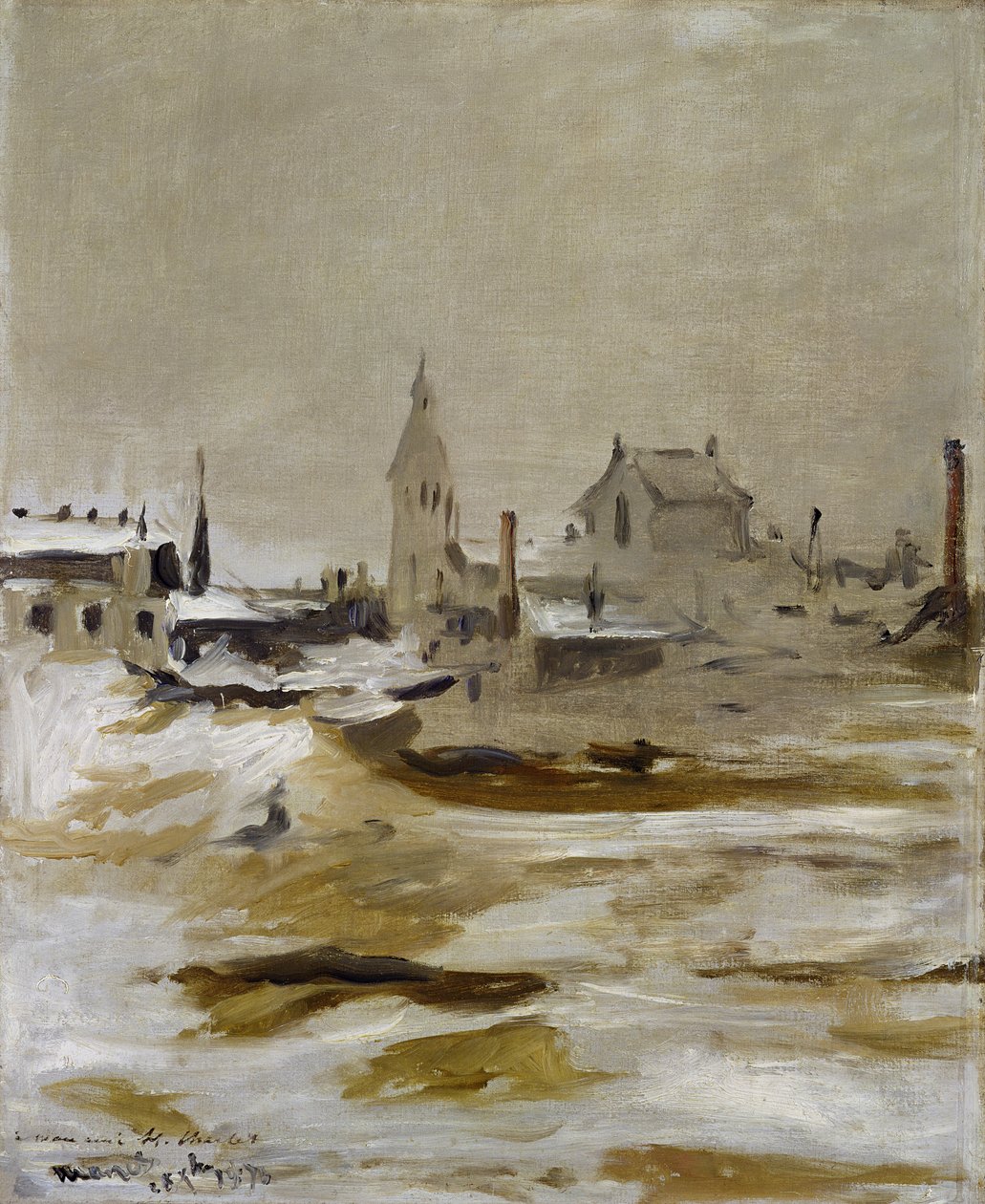 Efeito da neve em Petit-Montrouge de Édouard Manet