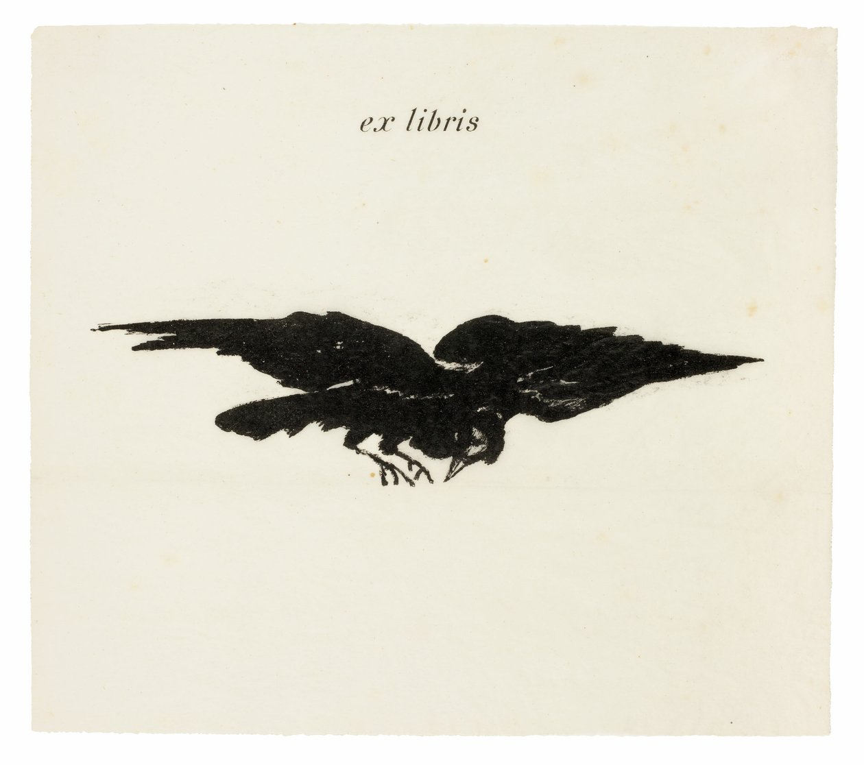 Flying Raven: ex libris, de The Raven (Le Corbeau) de Édouard Manet