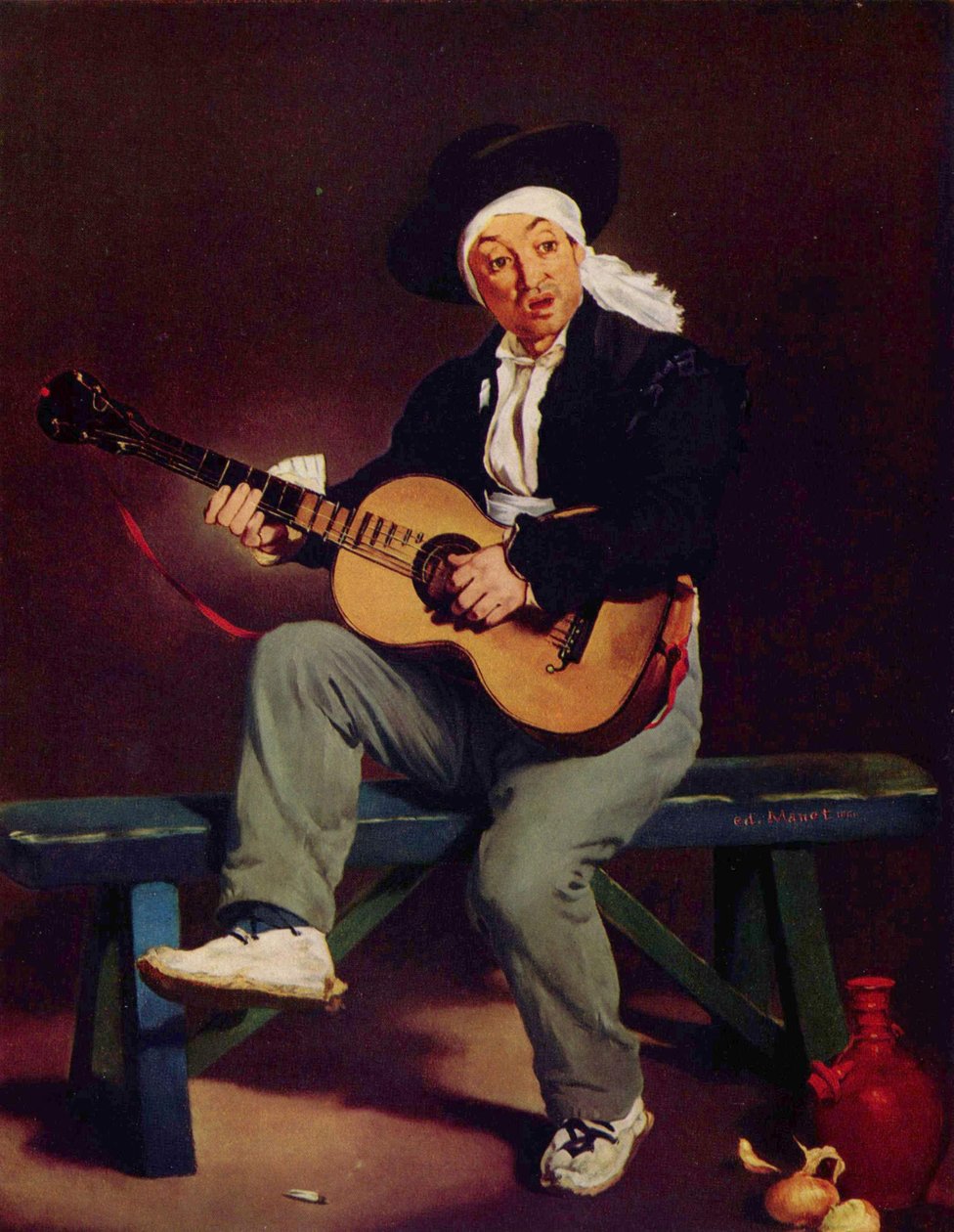 Francês: Le Chanteur espagnol O cantor espanhol de Édouard Manet