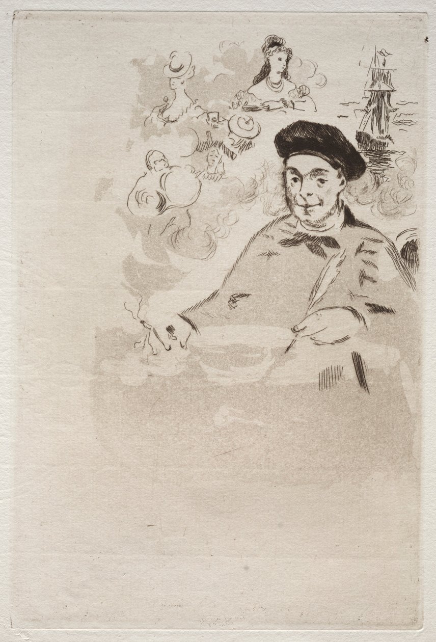 Frontispício para uma edição de Les Ballades de Theodore de Banville. de Édouard Manet